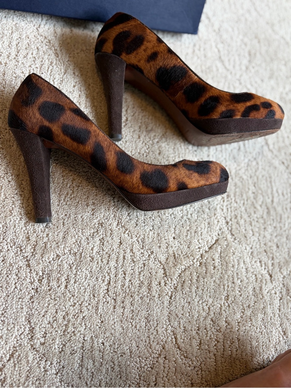 Brooks Brothers Leopard-Print Calf Hair Pumps in Brown and Black - Picture 3 of 8